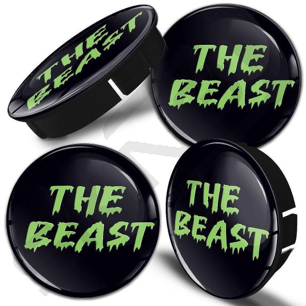 Custom The Beast Edition Center Caps for Alloy Wheels 60 mm
