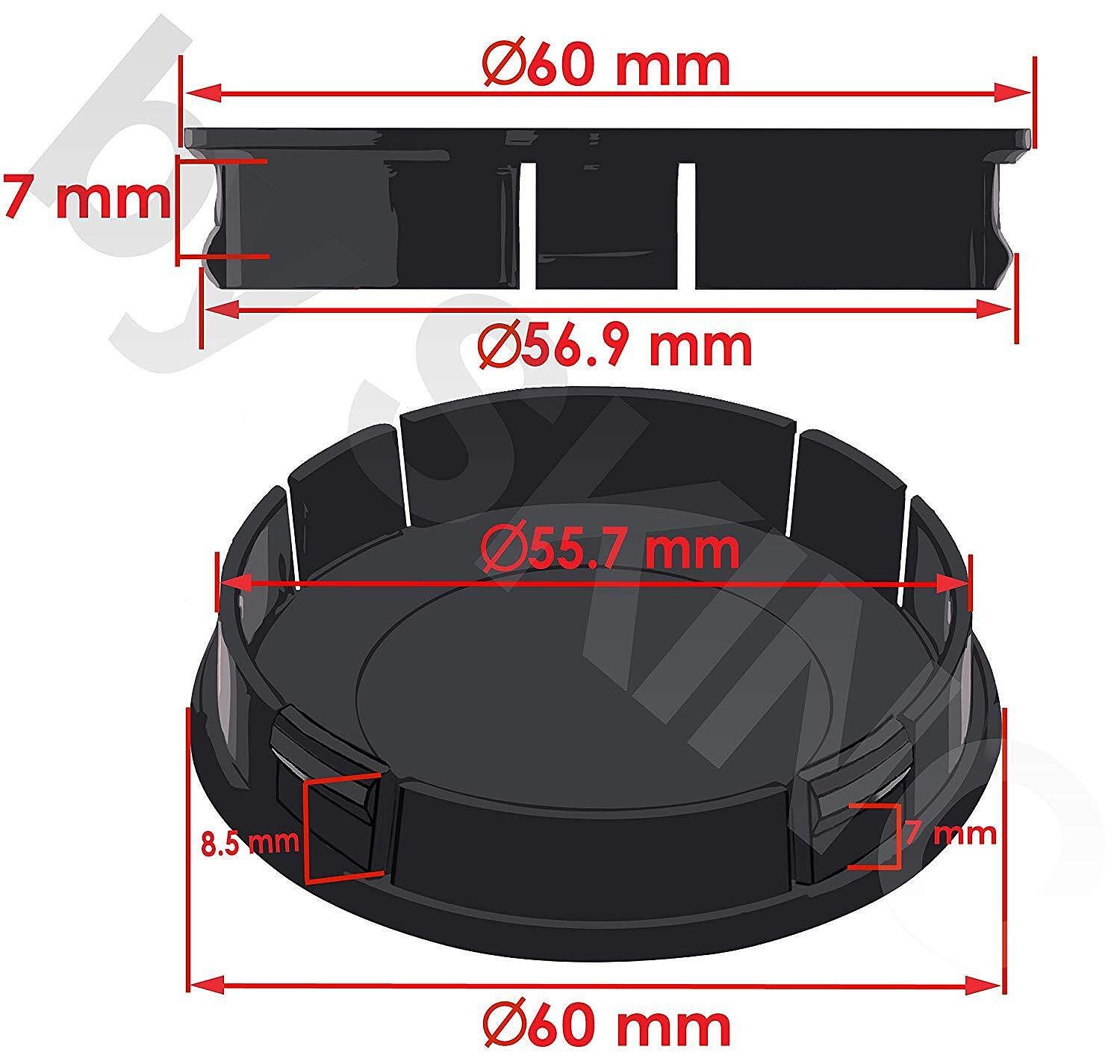 Custom Special Edition Center Caps for Alloy Wheels 60 mm