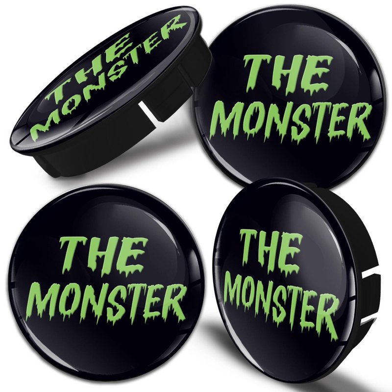 Custom The Monster Edition Center Caps for Alloy Wheels 60 mm
