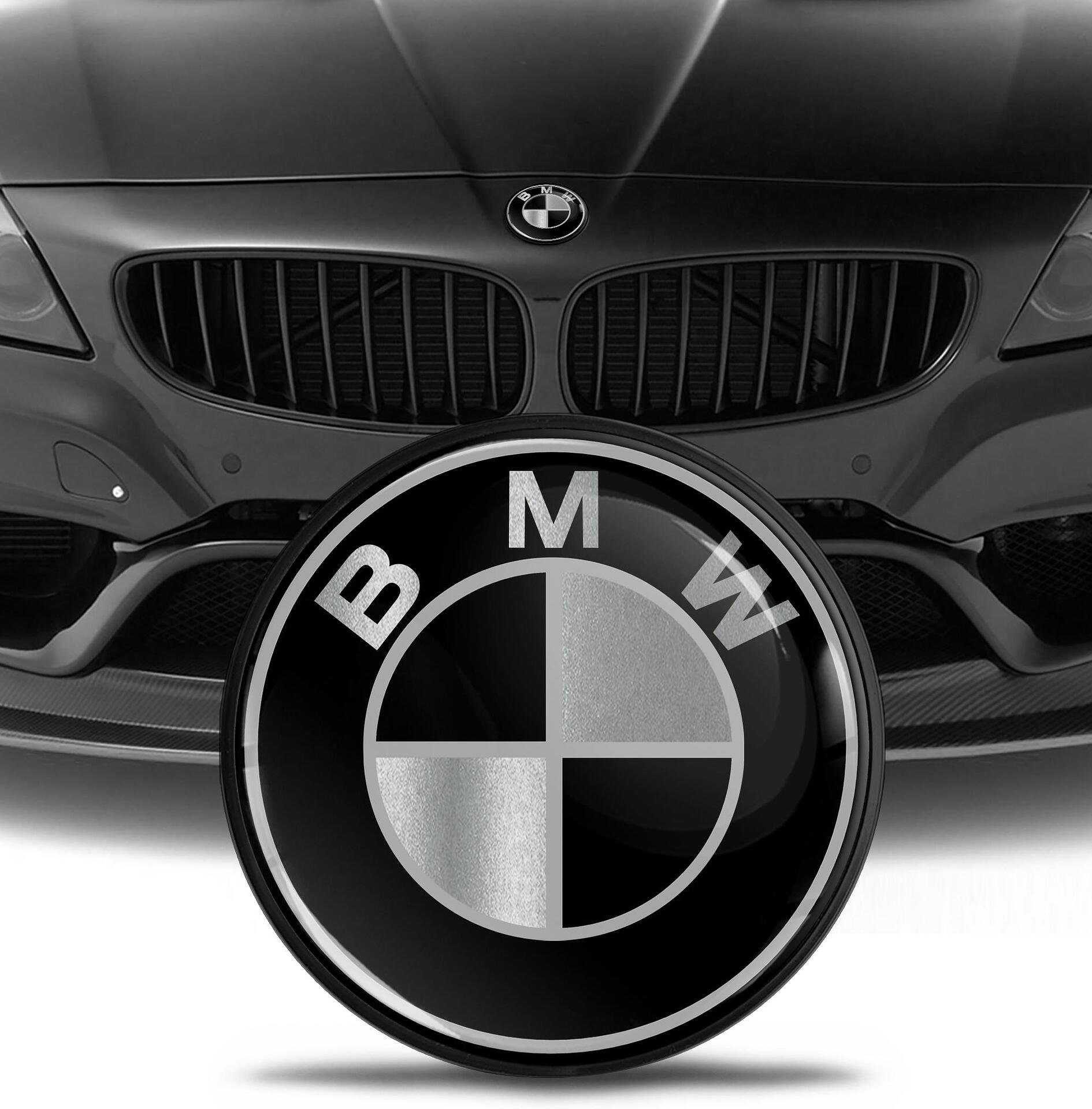 Black White Carbon 74mm/82mm Badges BMW Tuning Accessories