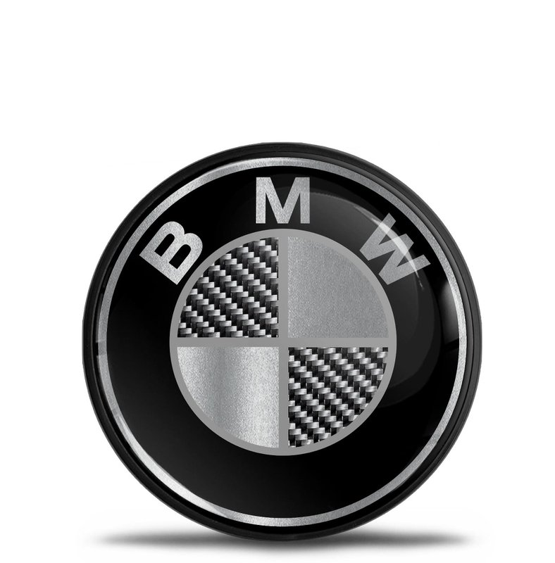 Carbon Black Classic 82mm Black Badge for BMW Tuning