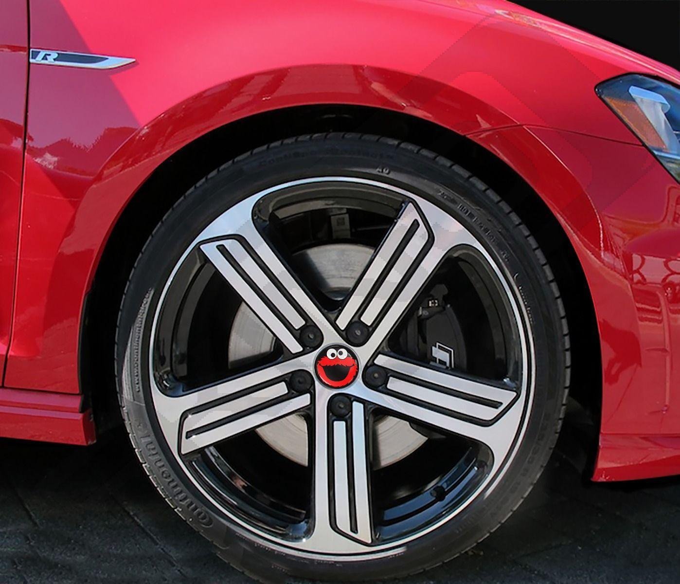 Custom Cookie Blue Eyes Center Caps for Alloy Wheels 60 mm