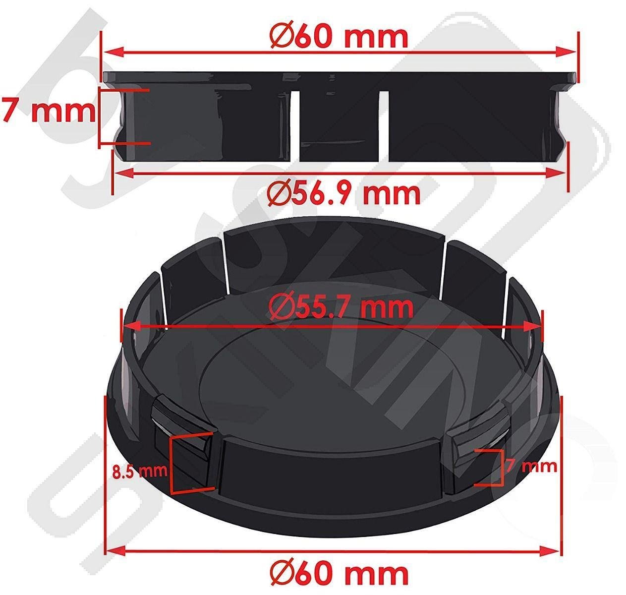 Middle Finger Car Rim Custom Middle Finger Red Center Caps for Alloy Wheels 60 mm