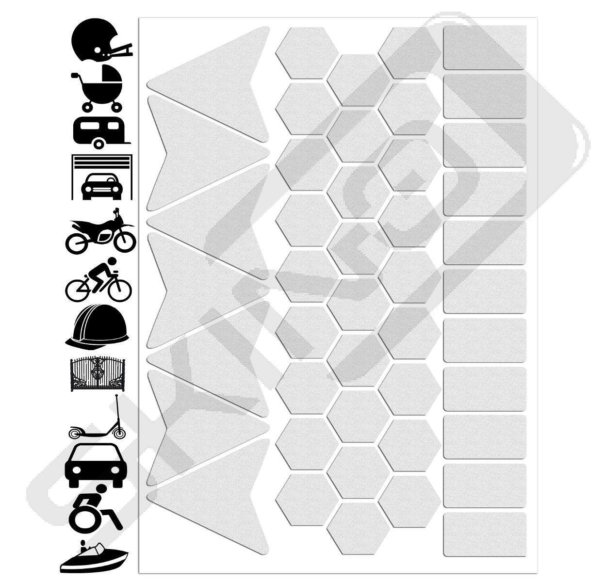 Reflective stickers [ car bike laptop helmet ]D 49 Skino
