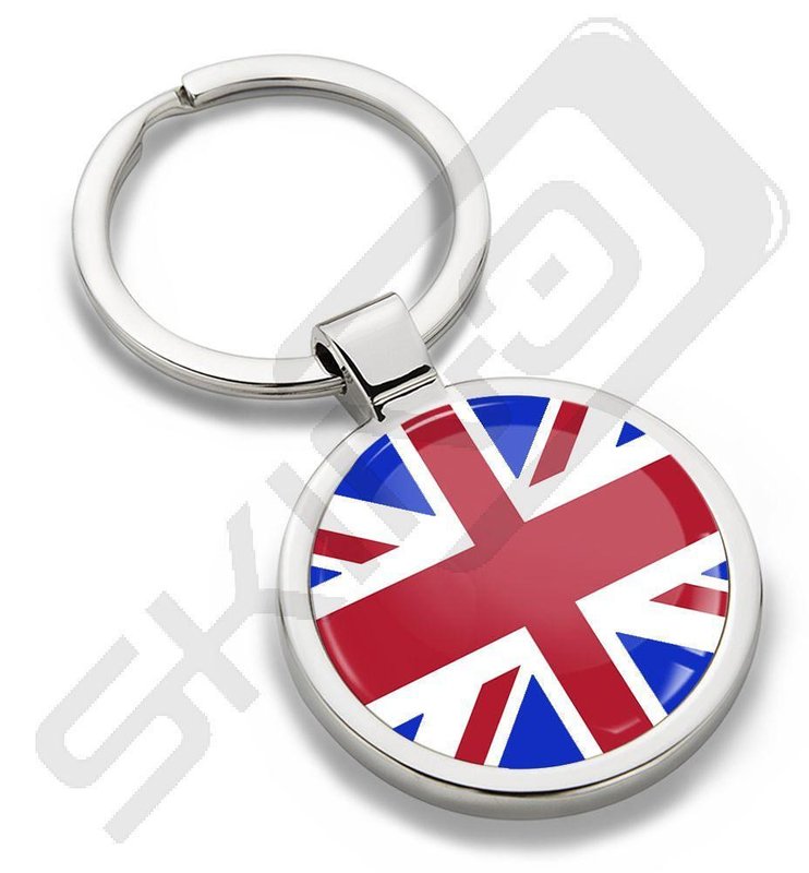 UK flag keyring [ GB Union Jack flag keychain ] Skino