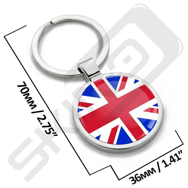 UK flag keyring [ GB Union Jack flag keychain ] Skino
