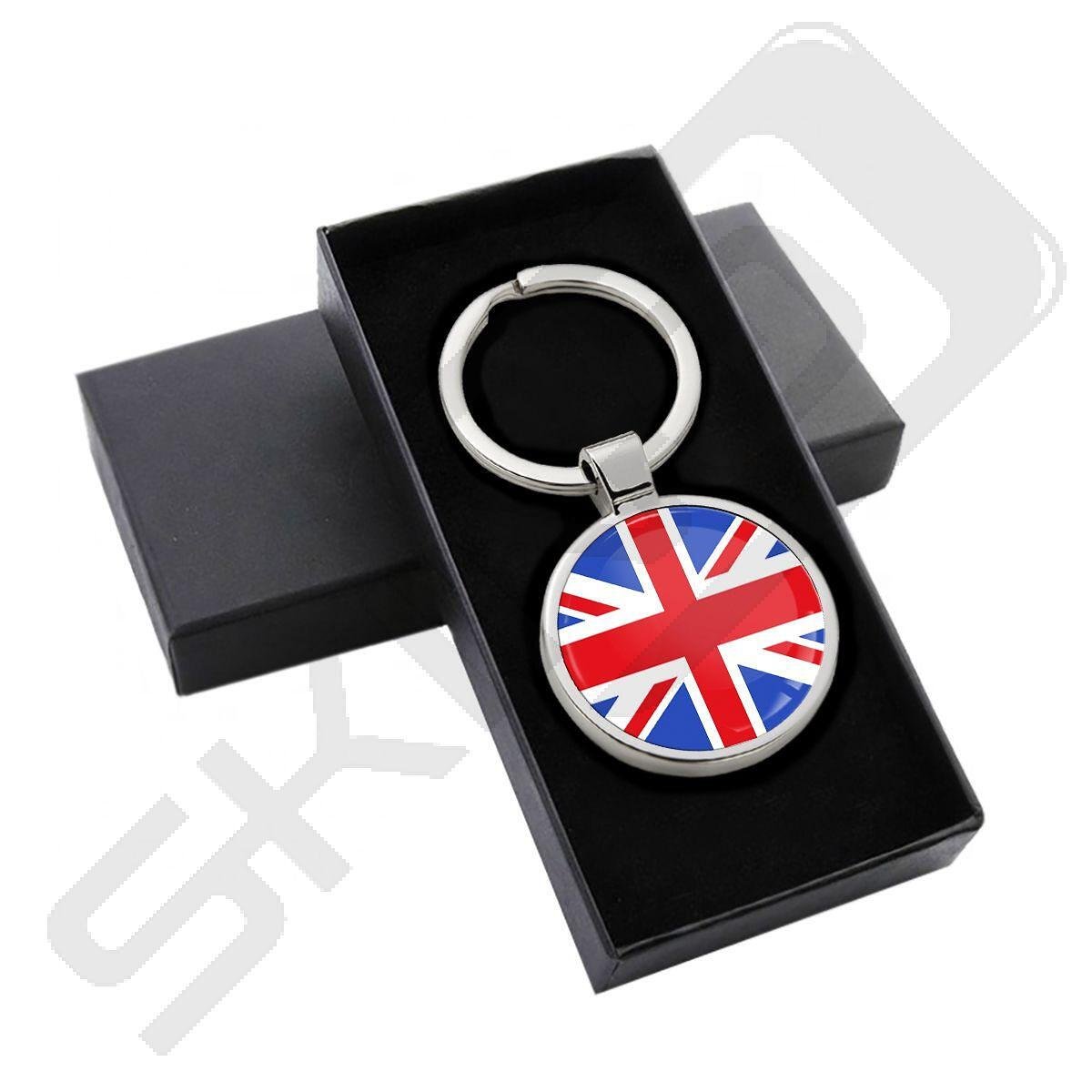 UK flag keyring [ GB Union Jack flag keychain ] Skino