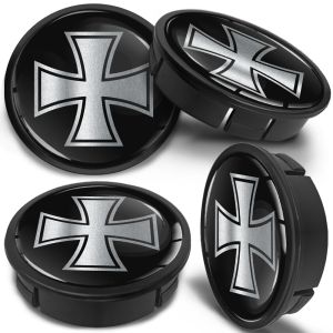 set of 4 black wheel centre caps 4 x 60 mm C 0 Skino car hubcaps 